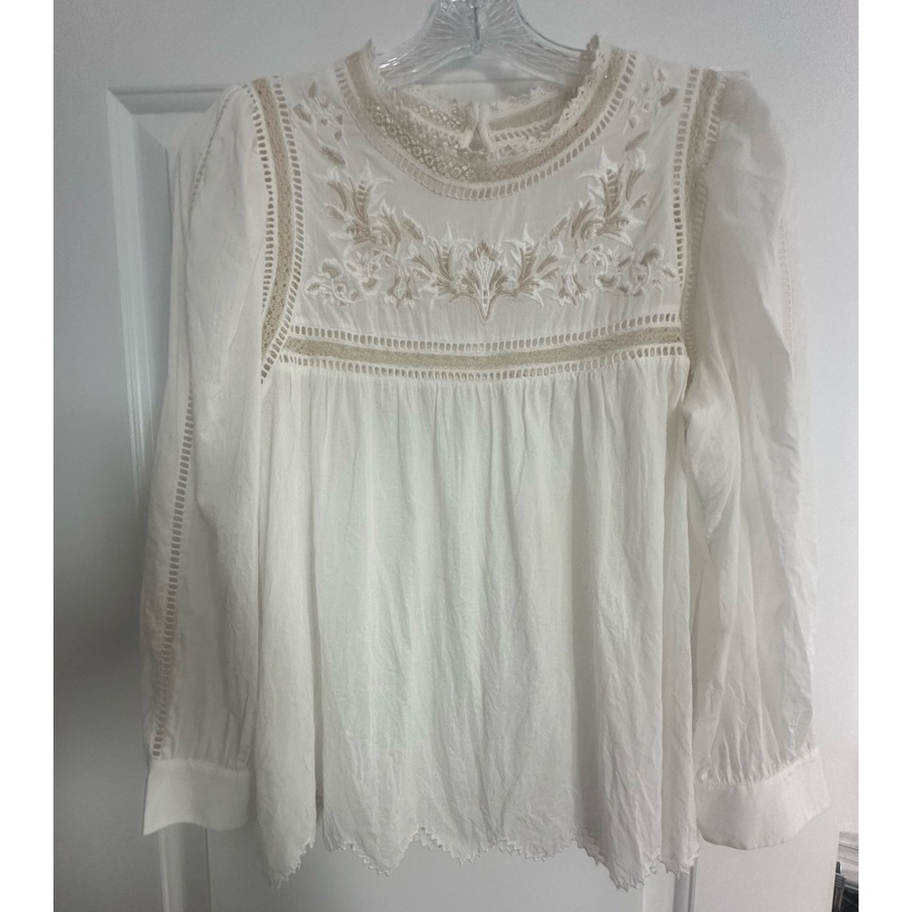 Zadig & Voltaire Embroidered Cotton Blouse - M